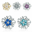 1X Fashion Personality Rhinestone Flowers Women's Brooch Pin Rhinestone Cov
