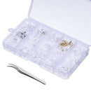 1X(15 Style Nose Pads Set 150 Pairs Ultra-Soft Nose Pads With Tweezer For E