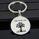 Engraved Happy Teachers Day  Keychain Keyrings Best Gift for Teacher Jewelry3C
