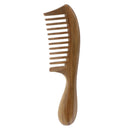 Natural Green Sandalwood Wooden Comb Massage Hair Care Wood Comb Antistatic Wide