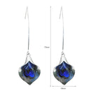Flower Crystal Long Drop Earrings Creative Metal Ear Hook for Women Jewelry