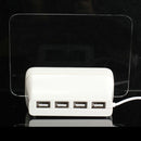 Blue LED Fluorescent Digital Alarm Clock Message Board USB 4 Port Hub