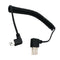 1.5m/5ft 90 Degree Angled USB 2.0 A Male to Mini B 5P Left Angle Male Spiral