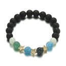 Natural Volcanic Stone Bracelet Luminous Beads Stars Bangle Women Jewelry