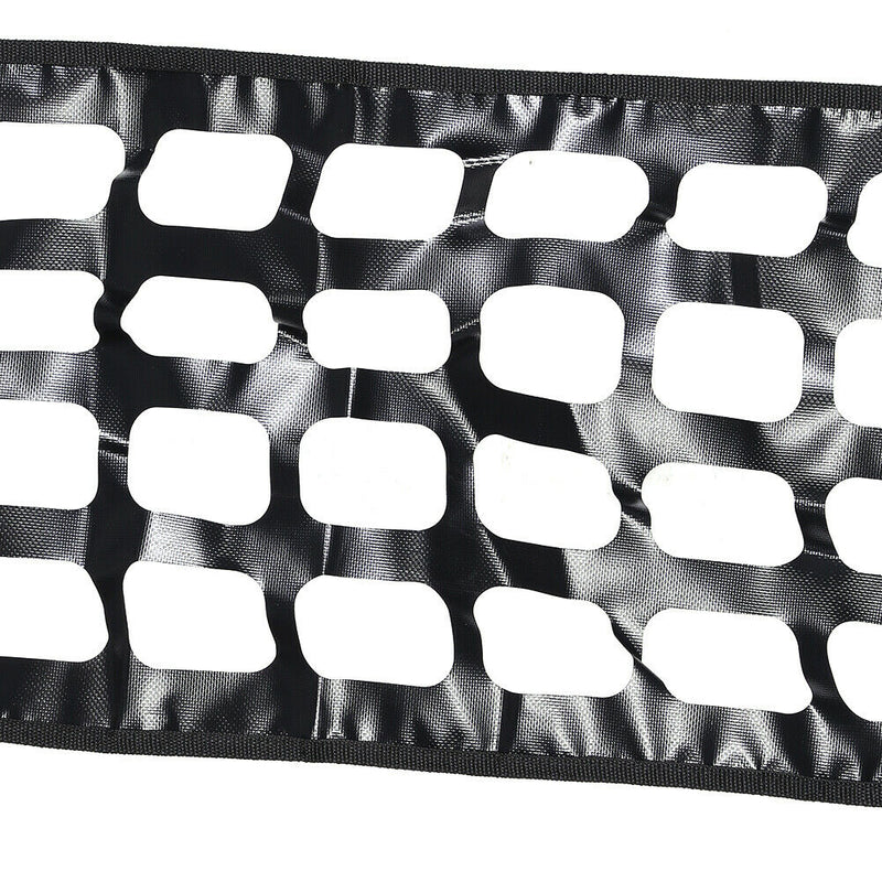 48x15 inch Universal Tailgate Net for Compact Mid Size Pickup Truck (Black) A