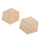 10pcs Hexagon Shaped Wooden Embellishments Wood Slice for Art Crafts 90x78mm