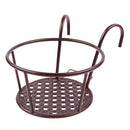 2x Rustic Potted Flower Hangin Basket Succulents Pot Holder Planter Braceket