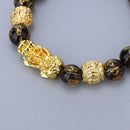 3 Pieces Black Obsidian Pi Xiu Bracelet for Women Men Elastic 10mm 12mm