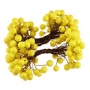 Artificial Holly Berry Simulation Foliage Spray Bunch Wedding Party Yellow 1