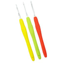 3Pcs Ergonomic Grip Crochet Hook Aluminum Knitting Needles Set 2.0/2.5/3.0mm