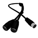 50cm 5 Pin MIDI DIN Y Splitter Cable Adapter 1 Male Plug to 2 Female Socket