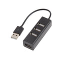 4 Port 480Mbps High Speed Multi-function USB2.0 Hub Splitter Box Black
