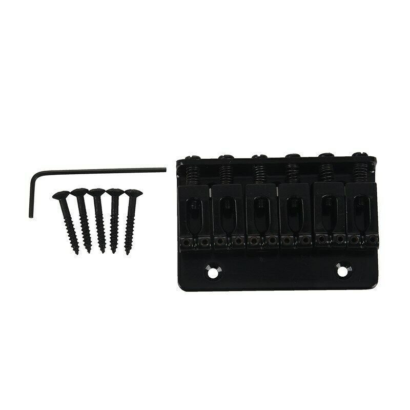 Black 6 string Fixed Hard Tail Guitar Bridge For Strat Guitar