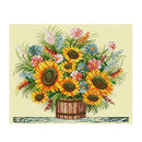 Stamped Cross Stitch Kits Patterns Embroidery Kit - Sunflower, 11 Counted