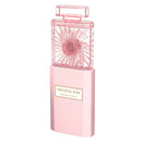 Folding Mini Perfume Fan Outdoor Camp Silent Electric Cooling Fan (Pink) A