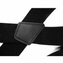 50mm Unisex Mens Men Braces Plain Black Wide & Heavy Duty Suspe Adjust V7A9 Z2C9