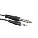 Instrument Male to Male Guitar Cable 6.35mm to 3.5mm Cord for Violin 300cm
