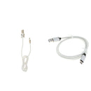 USB Android Charging Cord TPE Data Sync Quick Charger Cable White+ Nylon Braided