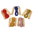 Skipping Rope Practice Jump Wood Grip Handle Kids Fitness Equipment Training Gw