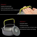Andes Portable Aluminium 0.8L  Camping/Hiking Kettle Coffee Teapot New