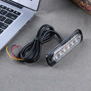 Lamadaled 6LED Strobe Light Motorcycle Flash Lights Side Lamp Warning Light