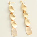Fashion Metal Ladies Earrings Temperament Drop-Shaped Cascading Long Earrin