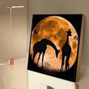 Full Round Drill Diamond Painting DIY Silhouette Giraffe Embroidery Picture