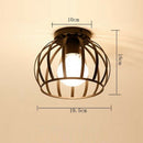 Industrial Ceiling Light Retro Metal Cage Iron Black, Pendant Light Fixture
