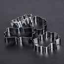 4pcs Kitchen Baking Mold Stainless Steel Round Circle Cookie Cake Mould