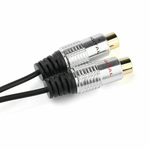 3.5mm (1/8 inch) Stereo Jack Female to 2 Dual RCA Female Jack Stereo Audio  L6C8