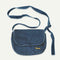 Women Canvas Denim Crossbody Bags Pure Color Flap Shoulder Bag (Dark Blue)