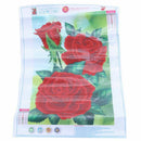 DIY 5D Diamond Painting Embroidery Flower Cross Crafts Stitch Kit Gift(Red