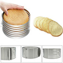 1Pcs Adjustable Round Stainless Steel Mousse Cake Ring Mold Layer Slicer Cutter