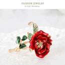 Stylish Elegant Roses Diamond Wedding Bridal Pin Brooches For Women Girls J S5W3