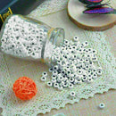 50Pcs Useful Acrylic Heart Love Coin Round Flat Spacer Beads 7mm S3C8 O6L0 Y3A1