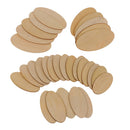 30 Pieces (100x50mm+80x40mm) Unpainted Natural Wooden Slice Pieces Oval Home