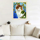 5D DIY Full Drill Diamond Painting Leaf Cat Cross Stitch Embroidery Mosaic