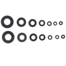 350Pcs M2/M2.5/M3/M4/M5/M6/M8 Black Nylon Flat Washer Assortment Kit JR