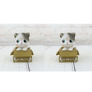 2Pcs Lovely Shaking Head Cat Nodding Ornament Car Home Office Decoration