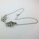 Fashion Large Rhinestone Angel Wing Pendant Statement Necklace Accessories