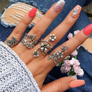4pcs/set Mid Midi Above Knuckle Joint Ring Band Tip Finger Stacking Punk Rings