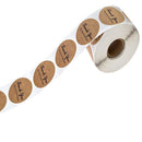 1X(1 Inch Round Kraft Thank You For Your Business Stickers/500 Labels Per R