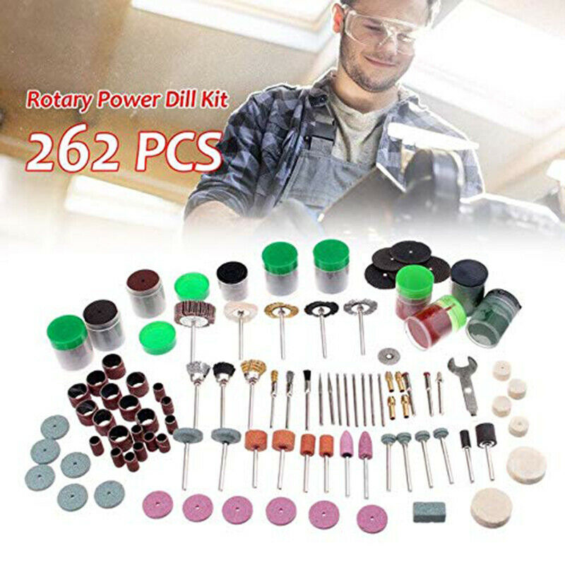 262Pcs Accessories Rotary Tool Accessory Set for Cutting Grinding Wheel San