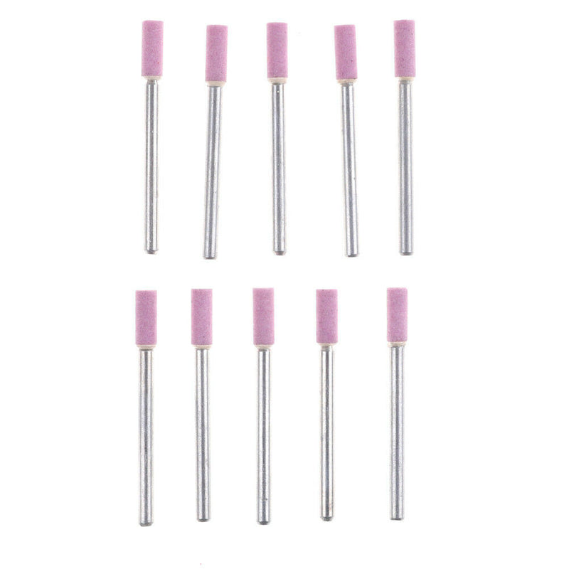 10x Chain Saw Sharpening Stone 3mm Shank 4mm Head Grinding Stone Round Tip A Pb