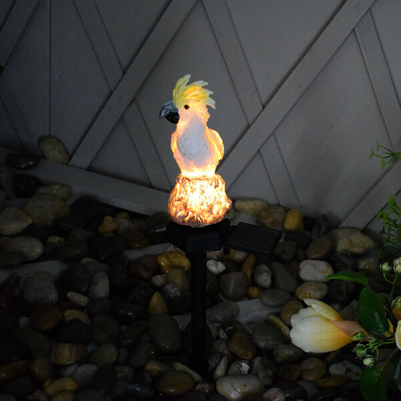 Solar Power LED Parrot Lawn Light Waterproof Garden Landscape Lamp (Yellow)