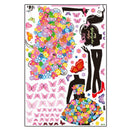 Removable Umbrella Girl Vinyl Wall Art Stickers / Wall Decals/ Wall Graphics