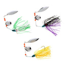 3pcs Fishing Spinnerbaits Hard Bait Sea Fishing Sequins Lure Set Metal Spoon