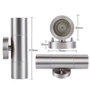 Stainless Steel Led Wall Outdoor Led Wall Lamp Up And Down Porch Lights 2 x