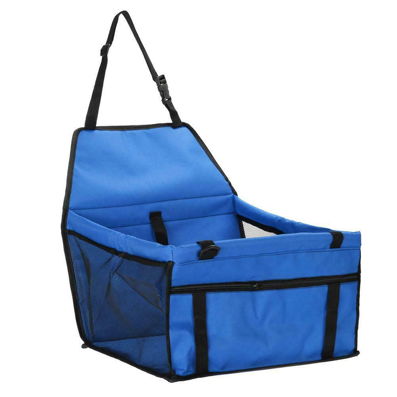 Pet Car Safety Seat Breathable Waterproof Cat Dog Travel Carrier Bag (Blue)