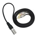 Double RCA Male to XLR Male Jack Microphone Cable Y-Splitter Connector 5M